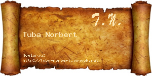 Tuba Norbert névjegykártya