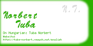 norbert tuba business card